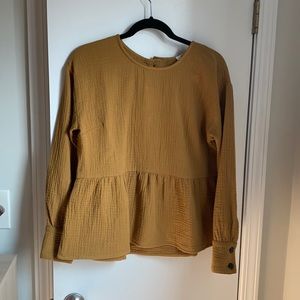 NWT madewell gauze peplum top